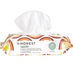 The Honest Company Clean Conscious Multi-Use Wipes Hypoallergenic and Unscented for Sensitive Baby Skin Over 99% Water Compostable Plant Based Rainbow 60 Count