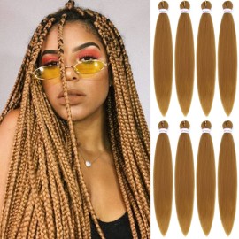 Alrence Pre Stretched Braiding Hair Long Braid 30 Inch 8 Packs Professional Braiding Hair Extensions Synthetic Crochet Twist Braids (30 Inch, 27)