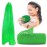 Adeton Sapo African Net Sponge, Exfoliating Body Scrubber, Body Exfoliator, Long Net Sponge, 17 Colors, Shower Bath Accessories, Back Foot Scalp Scrub, Flat Dead Skin Remover Body Wash (Green)