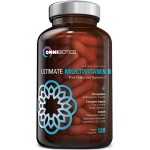 OmniBiotics Ultimate Daily Multivitamin for Women & Men - 34 Essential Ingredients Including Vitamin A, C, D, E, B6, B12, Biotin, Zinc - 120 Vegan Capsules