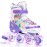 SULIFEEL Rainbow Unicorn Adjustable Inline Skates for Girls Boys and Kids with All Illuminating PU Wheels for Outdoor and Indoor Beginner Skates Purple Medium