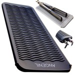 ANGENIL Curling Iron Silicone Mat Heat Resistant for Travel Dual Voltage Flat Iron, Hair Straightener, Rotating Cordless Curling Iron Wand, Wireless Curlers, Crimper Hair Iron, Straightening Iron