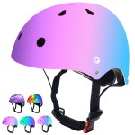 JEEFREE Adjustable Color Gradient Toddler Kids Bike Helmet for 3-5-8-14+Ages Girls Boys.Skateboard Bicycle Toddler Helmet 2-4 Years for Multi-Sports Cycling Scooter Inline Roller Skates Rollerblading