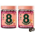 8Greens Supergreens Gummies | Super Greens Powder Superfood Gummy for Metabolism, Immunity & Focus, Digestive Health Enzymes, Organic: Chlorella, Spirulina, Aloe Vera, Peach Flavor, 100 Count