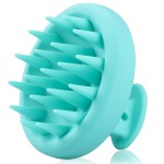 BEAUTLOHAS Silicone Scalp Massager Shampoo Brush, Shower Scrubber with Soft Bristles, Hair Growth & Dandruff Treatment, Wet/Dry Hair Massager for All Hair Types (Green)