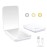Kintion Rechargeable Pocket Mirror, Double Sided 1X/3X Magnification Compact Vanity Mirror, 3 Color Lights, Dimmable, Small Portable Wallet Mirror, Lighted Travel Mirror for Women Gifts, White