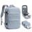 Travel Backpack For Women Men Airline Approved Carry On Backpack Flight Approved Waterproof Sports Luggage Backpack Casual Daypack Small Hiking Backpack Grey Blue