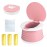 SunnySmile Travel Potty for Toddler, Portable and Foldable Toilet, Apply to Seat Emergency Toilet for Car, Camping, Outdoor, Indoor (pink, large)