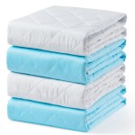 KANECH Washable Waterproof Incontinence Bed Pads - 34x36(4Pack) - Heavy Absorbency Reusable Underpads for Adults, Elderly and Kids - Slip Resistant Mattress Protector