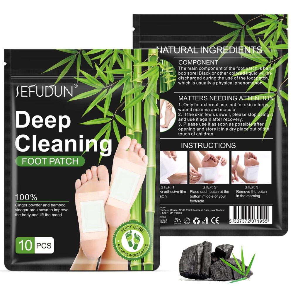 50PCS Foot Pads, Natural Bamboo Vinegar Ginger Powder Foot Pads