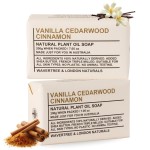 Wavertree & London Vanilla Cedarwood Scented Natural Soap Bars (2 Bars), 7oz Moisturizing French Triple Milled Soap enriched with shea butter - Plant Oil Bath & Body Soap Bars [100% Naturally derived]