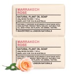 Wavertree & London Marakech Rose Scented Natural Soap Bars (2 Bars), 7oz Moisturizing French Triple Milled Soap enriched with shea butter - Plant Oil Bath & Body Soap Bars [100% Naturally derived]