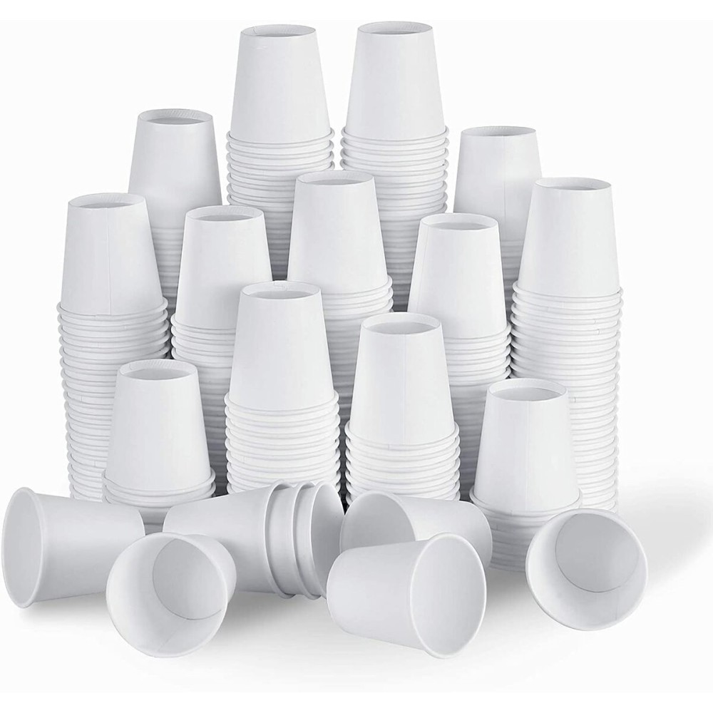 Brandon-super [100 Count - 3 oz] Small Paper Cups, Mouthwash Cups Bathroom Cups Mini Cups Small Disposable Cups
