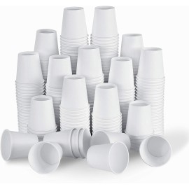 Brandon-super [100 Count - 3 oz] Small Paper Cups, Mouthwash Cups Bathroom Cups Mini Cups Small Disposable Cups
