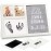 Baby Hand & Footprint Kit with Felt Letterboard, Inkless Ink Pad - Personalized New Mom Gifts for Baby Announcement, Cute Nursery Newborn Picture Frame,Ideal Dog Nose & Paw Print Kit(Alpine White)