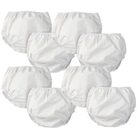 Gerber Unisex Baby 8 Pack Waterproof Diaper Cover And Toddler Training Underwear, White, 3T US