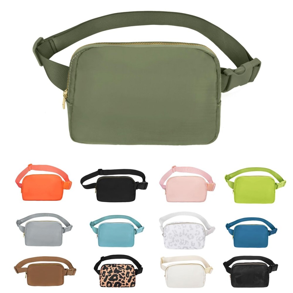 VOROLO Fanny Pack For Women And Men Crossbody Bag Belt Bag with Adjustable Strap Graduation Gifts Khaki Green