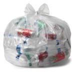 Aluf Plastics 45 Gallon 2.0 MIL Clear Garbage Bags - 40 x 46 - Pack of 50 - For Contractor, Industrial, Healthcare, & Municipal