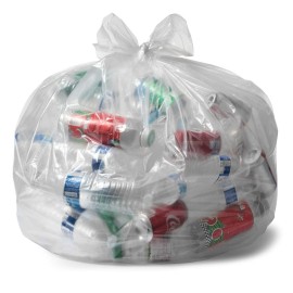 Aluf Plastics 45 Gallon 2.0 MIL Clear Garbage Bags - 40 x 46 - Pack of 50 - For Contractor, Industrial, Healthcare, & Municipal