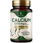 Calcium 1200 mg with Vitamin D3 - Bone Health Supplement, Vitamin D & Calcium Supplements for Women & Men - Bone Strength, Teeth & Immune Support, Nature\'s Calcium Pills, Bottled in USA - 60 Tablets