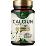Calcium 1200 mg with Vitamin D3 - Bone Health Supplement, Vitamin D & Calcium Supplements for Women & Men - Bone Strength, Teeth & Immune Support, Nature\'s Calcium Pills, Bottled in USA - 120 Tablets