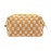 PAZIMIIK Checkered Makeup Bag for Purse Portable Zipper Make Up Pouch Small Cosmetic Case for Travel Accessories (Orange)