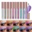 BestLand Liquid Glitter Eyeshadow Set, Multichrome Glitter Shimmer Eye Looks Waterproof Long Lasting Quick-Drying Sparkling Eye Shadow Liquid Highlighter Christmas Makeup Kits (Magic Color)