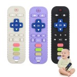 Chuya Silicone Baby Teether Chew Toy for Babies 3-24 Months, Teething Relief Baby Toys for Infants Remote Control Shape (3 Pack)