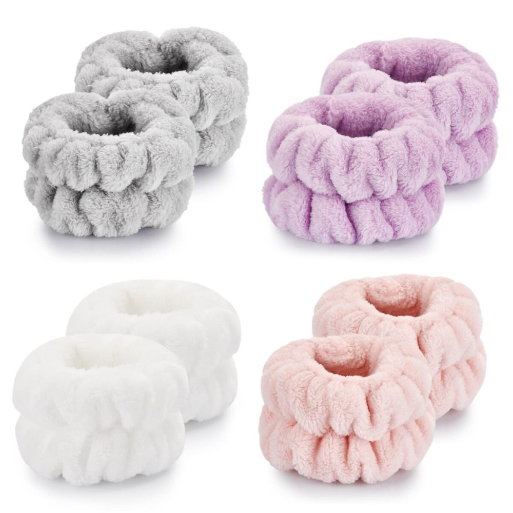 8 Pcs Wrist Bands for Washing Face-Dorbetar, Microfiber Wrist Towels for Washing Face, Spa Wristbands for Washing Face, Face Wash Wristbands, Arm Bands for Washing Face for Woman and Children