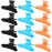Ondder Hair Clips for Styling, Cutting, Coloring - Butterfly Claw Clamps and Sectioning Clips for Salon and Home Use - Hair Accessories for Women and Girls in Black, Blue, and Orange