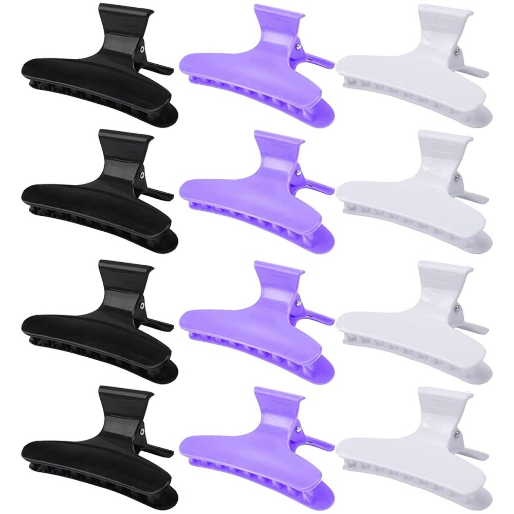 Ondder Professional Salon Hair Clips for Styling, Cutting, Coloring - Butterfly Claw Clamps and Hair Accessories for Women and Girls