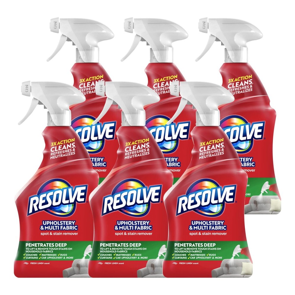 Resolve 22 fl oz Multi-Fabric Cleaner and Upholstery Stain Remover (Pack of 6)