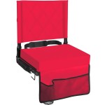 Sheenive Red Stadium Seats for Bleachers with Back Support, Padded Soft Comfy Backs and Cushion, Extremely Large and Portable