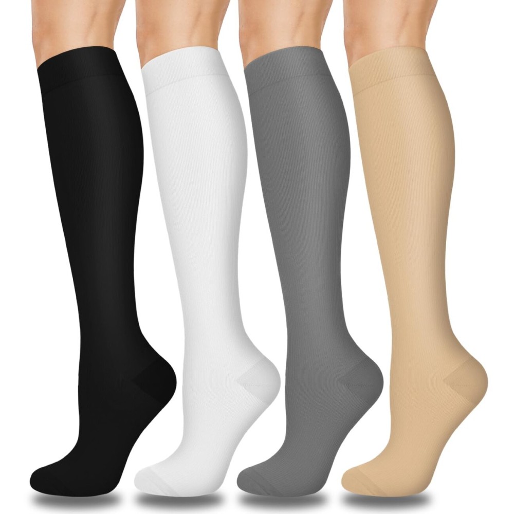 Aoliks Plus Size Compression Socks for Women & Men,Wide Calf Support Socks for Running Hiking(XXL)