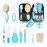 Baby Grooming KitInfant Safety Care Setwith Hair Brush Comb Nail Clipper Nasal Aspirator, Baby Essentials Kit for Newborn Girls Boys (14 PC-Blue Kit)