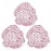 3PCS Shower Caps, Elastic Reusable Waterproof Plastic Shower Cap for Women Ladies Spa Salon Red