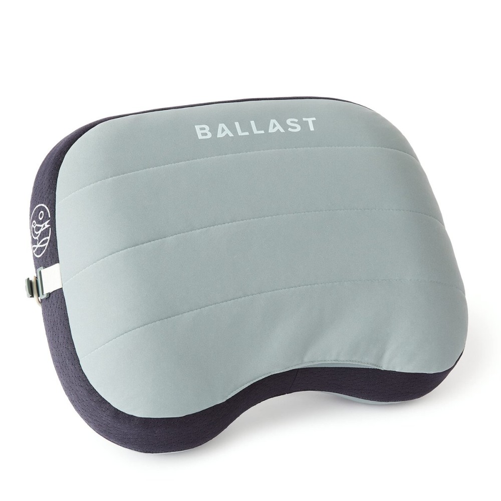 Ballast Beach Pillow - Comfy, Durable & Compact, Stays Put on Windy Beaches with Patented Sand Pouch, Inflatable Pillow for Beaches, Pools, Camping, Festivals and Travel (Moonlight Grey)