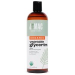 J MAC BOTANICALS, Organic Vegetable Glycerin Oil (16oz bottle) Moisturizing and softening, 100% Pure natural liquid organic glycerine for crafts, skin, face, hair