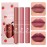 Sulily 3Pcs Dark Red Matte Lipstick Set,Red Matte Lipstick Long Lasting for Women,Velvet Air Moisture Smooth Crayon Lip Stain,24 Hours Wear Non-Stick Cup Not Fade Waterproof Lip Gloss Makeup