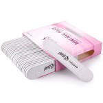 25PCS Mini Size PANA Professional Double Sided Nail Files - Zebra, 180/240 Grit - Emery Board Nail Buffering File Manicure Pedicure Nail Polisher Washable
