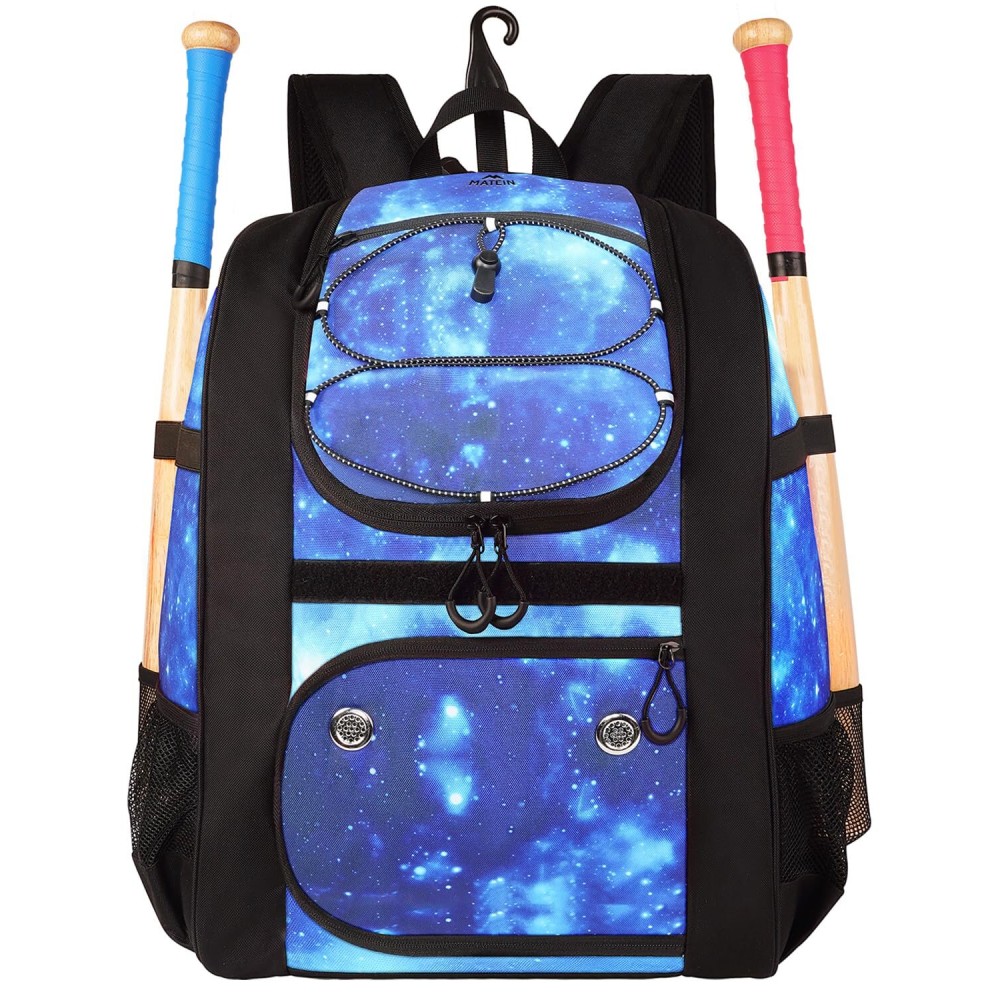 MATEIN Softball Bag for Boys, Large Youth Baseball Baackpack Holds 4 Bat with Fence Hook & Shoe Compartment, Softball Catchers Gear Backpack for Adults Fit Batting Glove, Helmet, Baseball Gifts