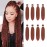 8 Pack Ombre Braiding Hair Pre Stretched - 16 55G/Pack Premium Pre Stretched Braiding Hair Extensions, Professional Itch Free Hot Water Setting Perm Yaki Texture Prestretched Hair(350)