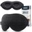 INNELO 3D Contoured Sleep Mask for Side Sleepers, 100% Light Blocking Sleeping Mask for Men & Women, Soft, No Pressure on Eyes, Airplane Blindfold for Travel, Night Eye Cover for Nap, Yoga, Black