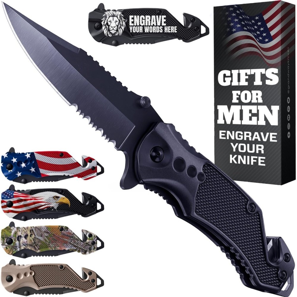 GOOD WORKER Gifts for Men - Stocking Stuffers for Adults - Legal Pocket Knife - Mens Gift Ideas - Unique Presents for Boyfriend, Husband, Dad - Gift for Him - Secret Santa 6680 G