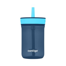 Contigo Kids Leighton Straw Tumbler with Spill-Proof Leak-Proof Lid 14oz Blueberry/Blue Raspberry