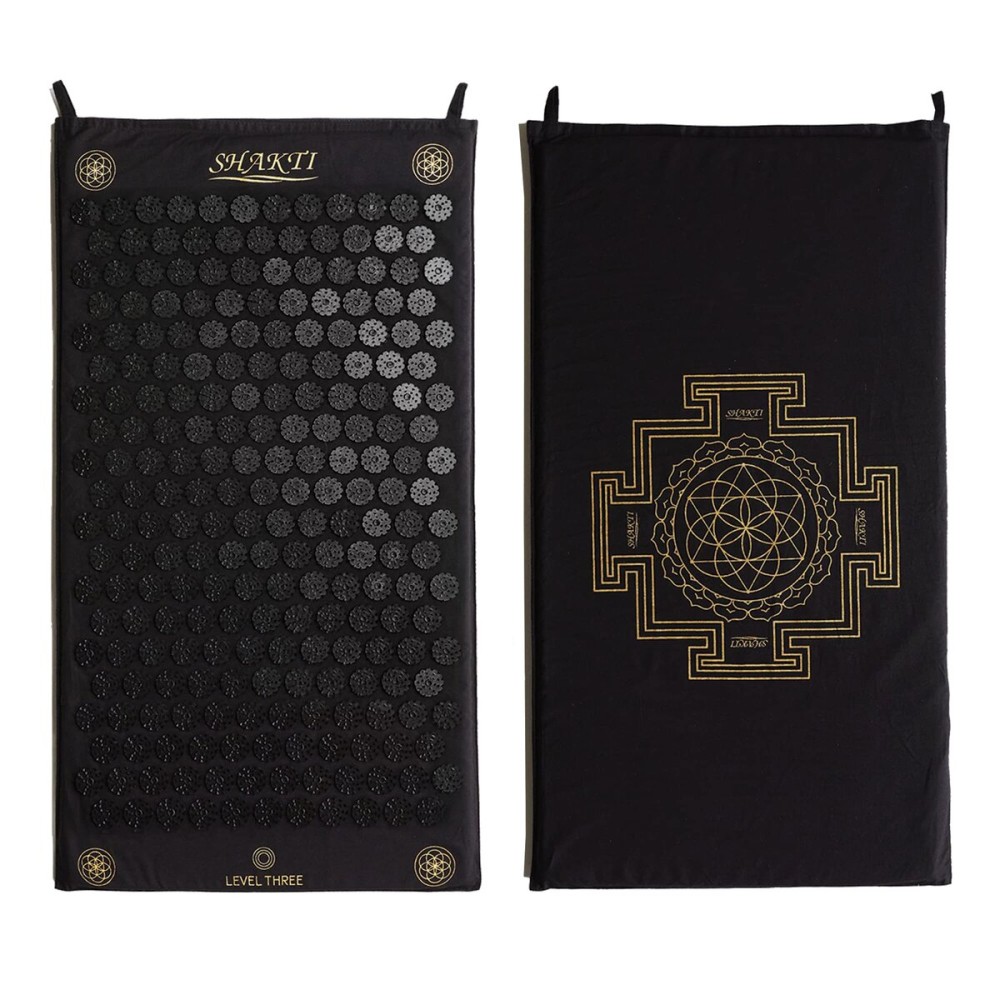 ShaktiMat Acupressure Mat for Relaxation, Massage Muscles, Aid Sleep & Unlock Inner Tension | Similar to Acupuncture, No Needles Required (Classic, Level 3, Shakti Black)