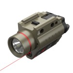 Feyachi Red Laser Flashlight Combo 500 Lumen Tactical Light with Picatinny Rail Mount-Sand