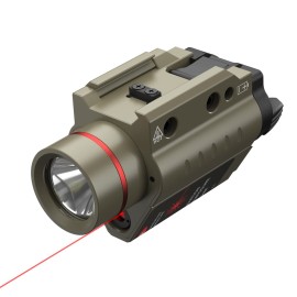 Feyachi Red Laser Flashlight Combo 500 Lumen Tactical Light with Picatinny Rail Mount-Sand