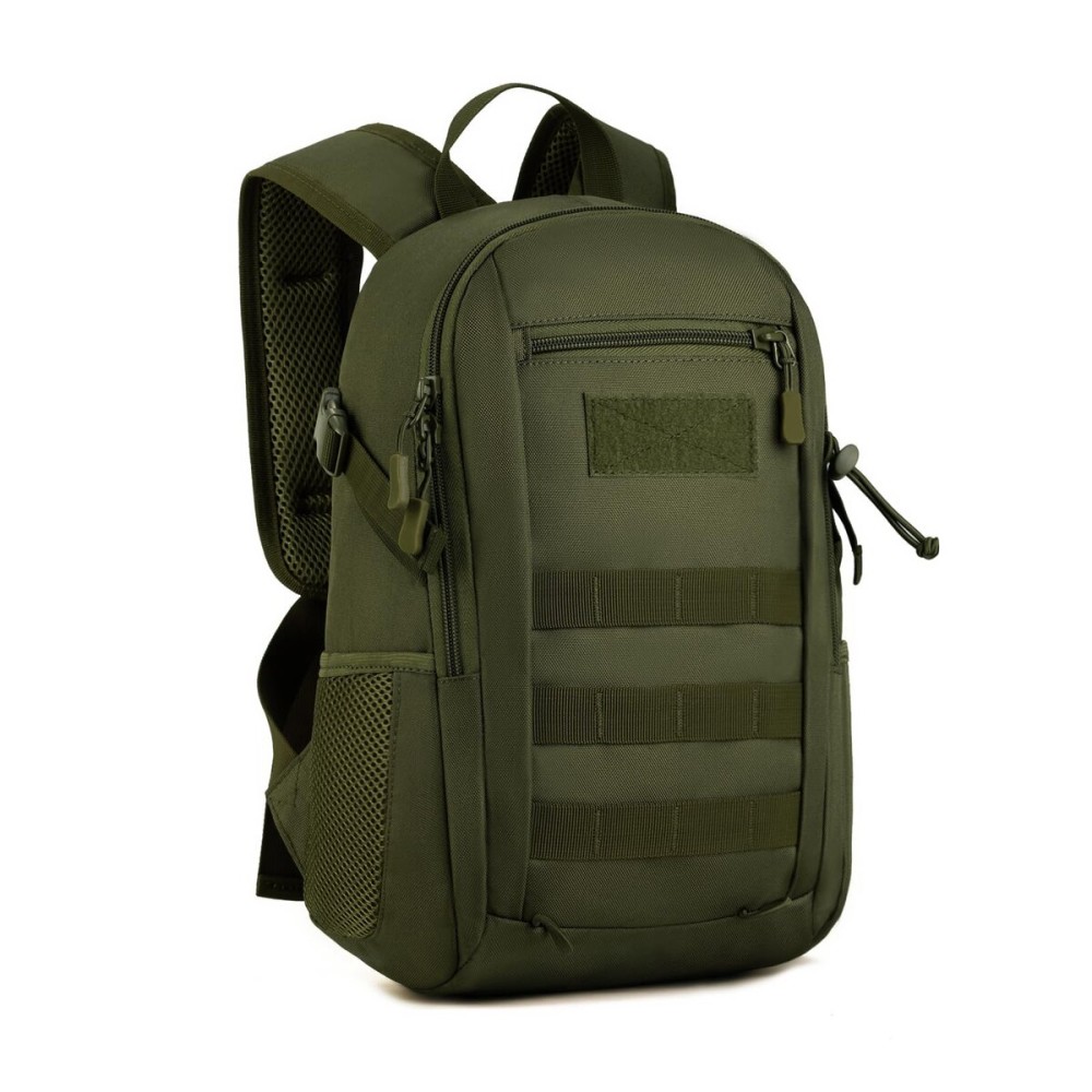 HUNTVP 10L Tactical Backpack Small Backpack Mini Daypack Military MOLLE Rucksack Gear Tactical Assault Pack Bag for Hunting Camping Trekking (10L-Army Green)