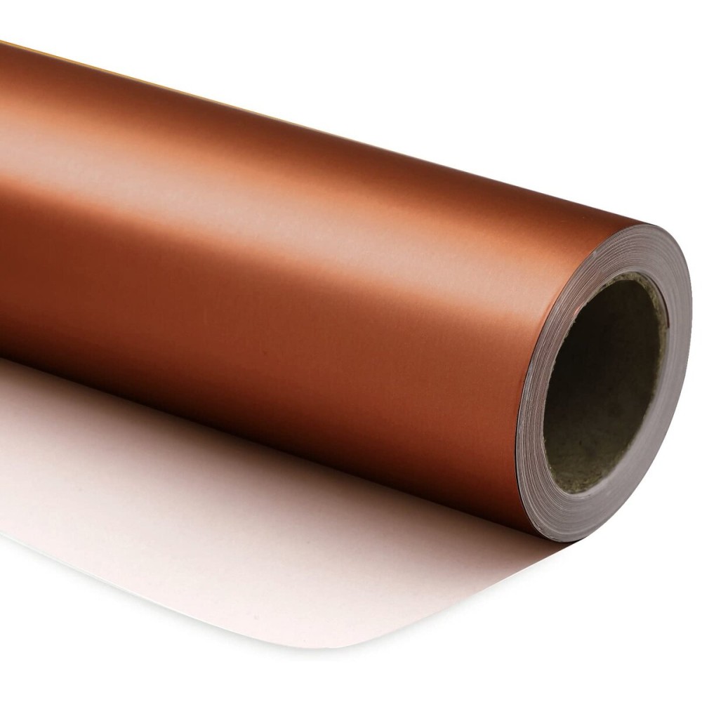RUSPEPA Chocolate Brown Wrapping Paper - Solid Color Matte Paper Perfect for Wedding, Birthday, Christmas, Baby Shower - 17 Inches X 32.8 Feet